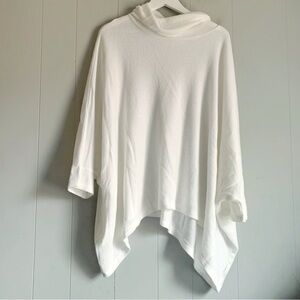 Maurice’s Waffle Knit Draped Cowl Neck Cape Poncho S/M